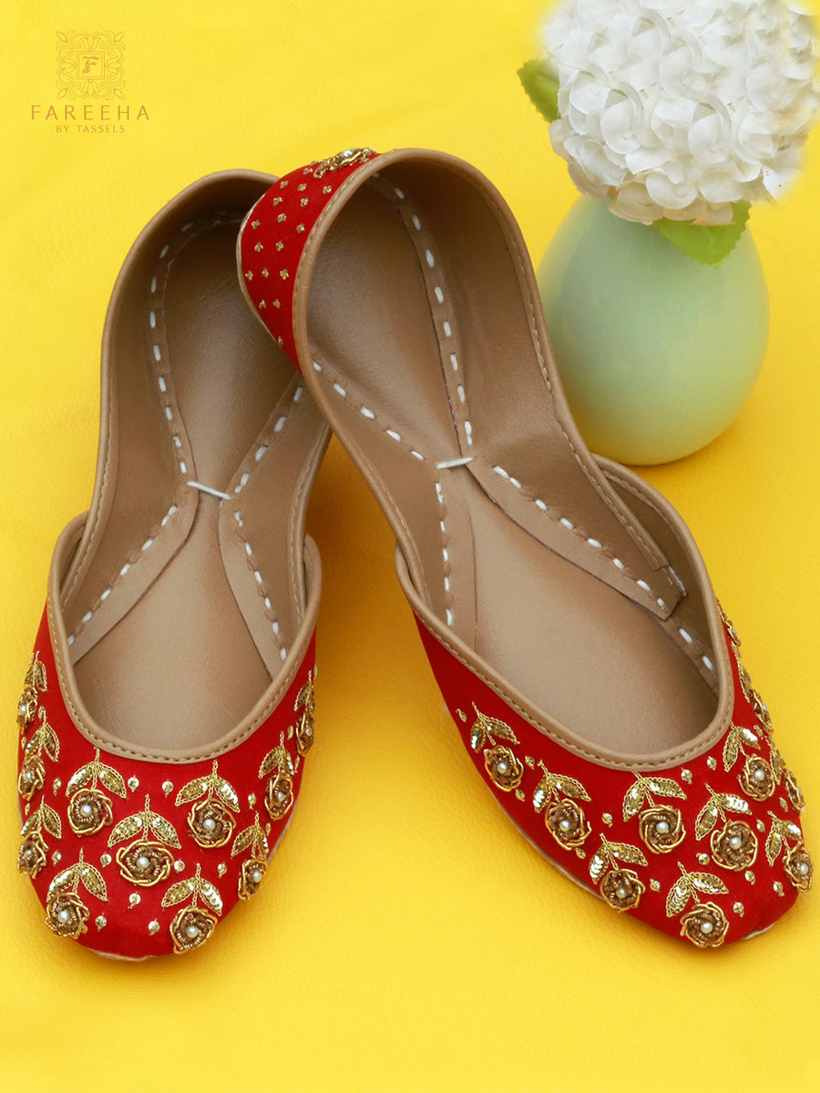Shop Roses Women Khussa Shoes Fareeha by Tassels FareehaByTassels