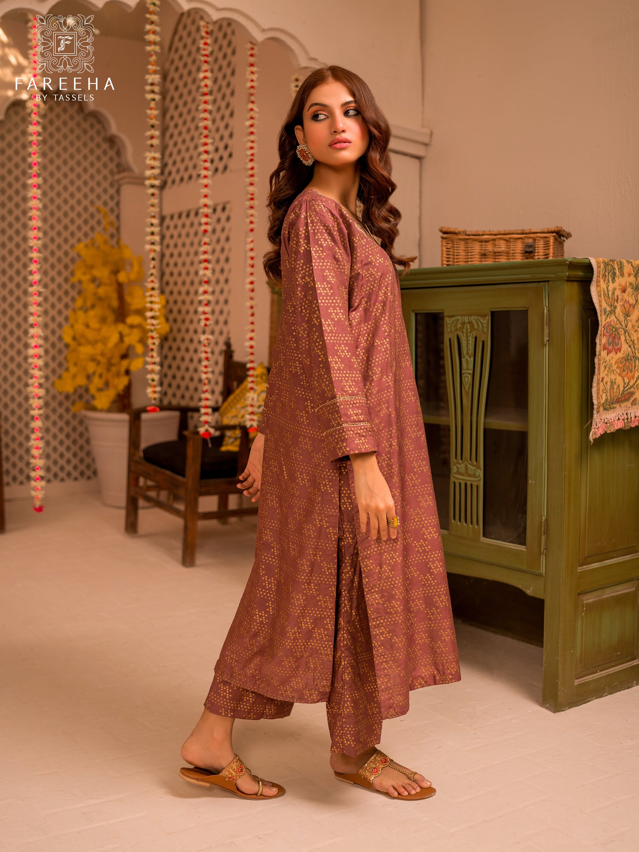 Fareeha By Tassels Embroidered Stitched 2 Piece Suit Modina - Lavender - Pret Wear