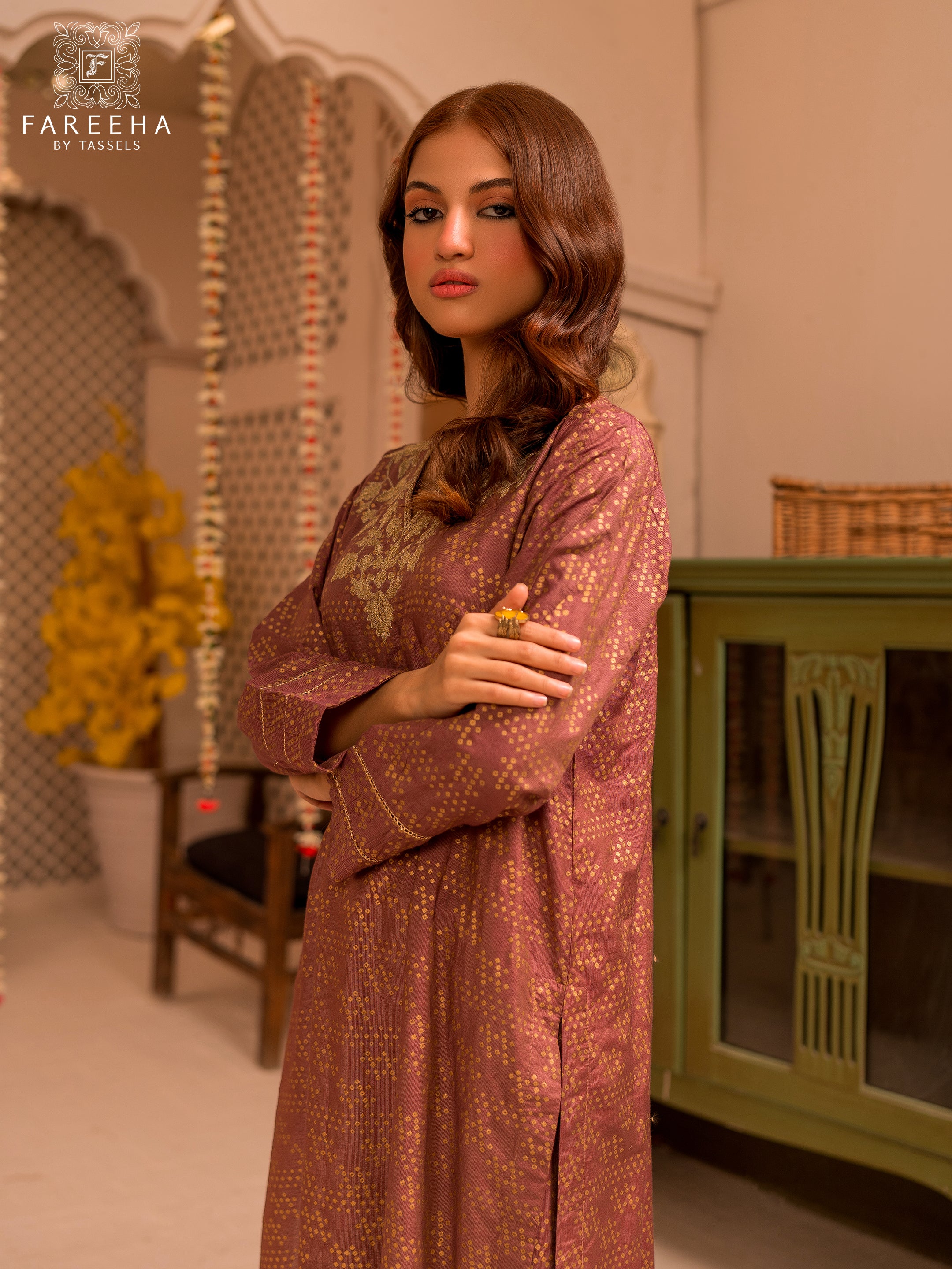 Fareeha By Tassels Embroidered Stitched 2 Piece Suit Modina - Lavender - Pret Wear